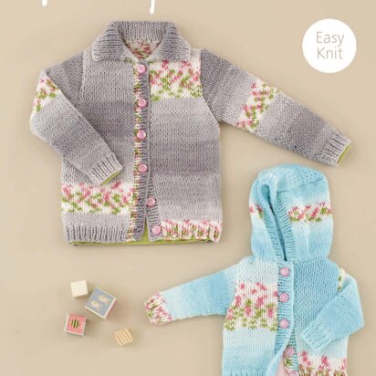 Cardigans in Hayfield Baby Blossom Chunky - 4832 - Downloadable PDF