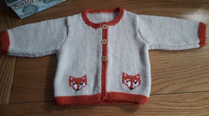 Baby fox cardigan