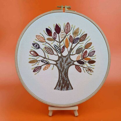 Stitch Fun with Leaves Hand Embroidery Pattern