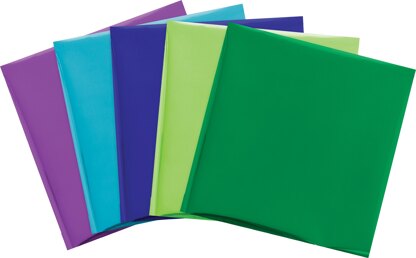 We R Memory Keepers Foil Quill 12"X12" Foil Sheets 15/Pkg - Peacock-3 Each Of 5 Colors