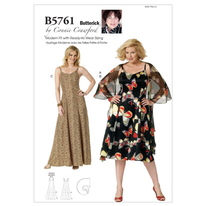 Butterick Misses'/Women's Wrap and Dress B5761 - Sewing Pattern