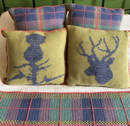 Isle of Skye Stag or Thistle Cushion