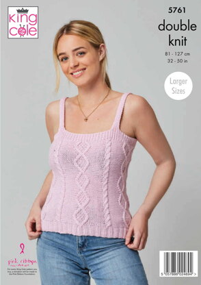 Top and Cardigan Knitted in King Cole Cottonsoft DK - 5761 - Downloadable PDF