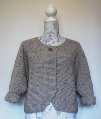 Aran Garter Stitch Cardigan