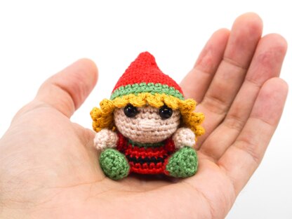 Mini Female Christmas Elf Crochet Pattern