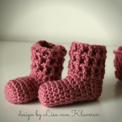 Waffle Cuff Booties