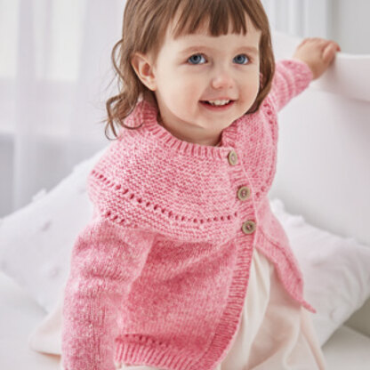 Sirdar 5326 Lace Yoked Cardigan in Snuggly Heirloom PDF