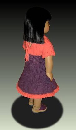 Doll Dress knitting pattern, for American Girl and 18 inch 029