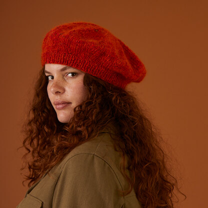 Nancy Beret & Hand Warmers - Knitting Pattern for Women in Debbie Bliss Fine Donegal & Angel