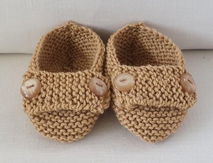 Baby shoes with buttoned strap - Nadia