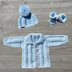 Zeb Cardigan Hat and Booties Set 0-3M - 2 Yrs