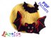 Bat + Moom Halloween Applique