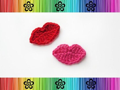 Mustache and Lips Applique