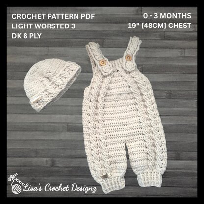 Hugo Baby Romper and Hat Set