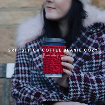 Grit Stitch Coffee Beanie Cozy