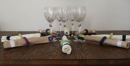 Girls' Night In Napkin Rings & Wine Glass Charms