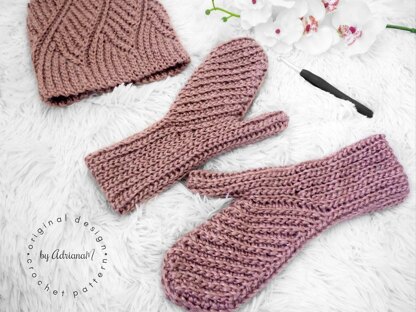 HANNAH knit-look mittens