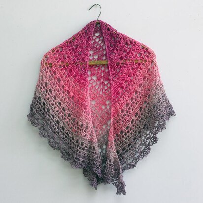 Color Block Triangle Shawl