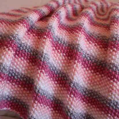 Pixie Stripe Bulky Baby Blanket.