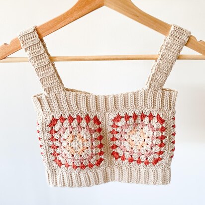 Belinda granny square crop top