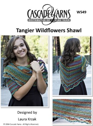 Wildflowers Shawl in Cascade Tangier - W549