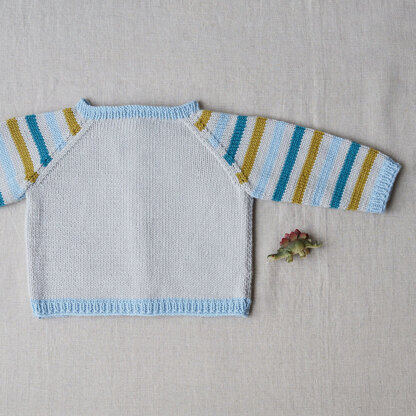 Dido Dinosaur Cardigan - Knitting Pattern for Babies in Debbie Bliss Baby Cashmerino