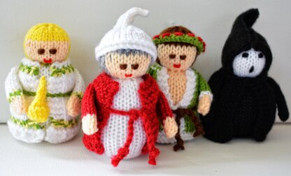 Scrooge Christmas Carol Dolls Knitting Pattern - Toy Knitting Pattern