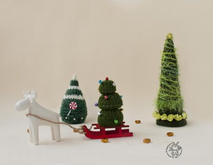 3 Pine Christmas Trees