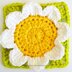 White Flower Granny Square