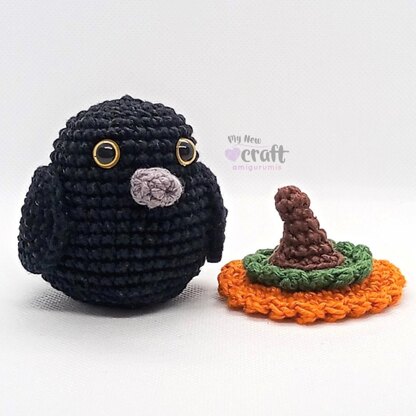 Igor Pumpkin Head and Crow Amigurumi