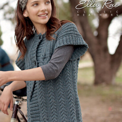 Ariana Cardigan in Ella Rae Classic Heathers - E18-05 - Downloadable PDF