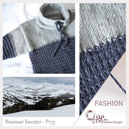 OGE Knitwear Designs P175 Braemar Sweater PDF