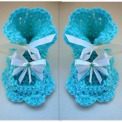 531 S Baby Christening Shoes Crochet Pattern