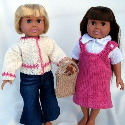 Back to School, Knitting Patterns fit American Girl and other 18-Inch Dolls