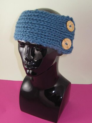 Super Chunky 1 x Ball 2 Button Headband