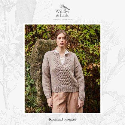 Rosalind Sweater -  Jumper Knitting Pattern For Women in Willow & Lark Strath by Willow & Lark