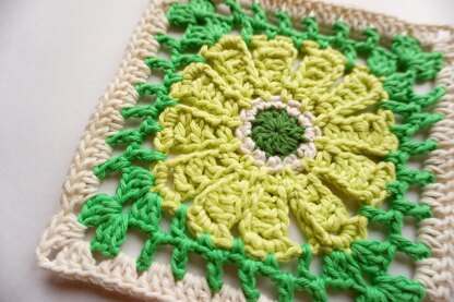 Wheelie flower granny square