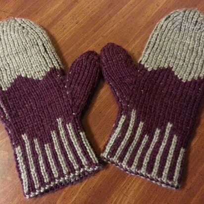 Double Knit Angle Mittens