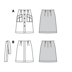Burda Style Misses' Front Fastening Flared Skirt B5991 - Sewing Pattern