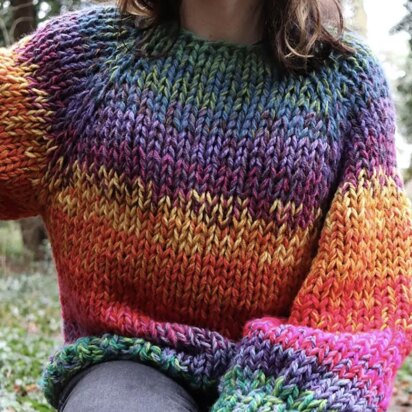 Scrappy Weekend Sweater - knitting pattern