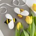 Bee crochet keychain amigurumi pattern Crochet bag charm pattern Crochet car mirror hanging