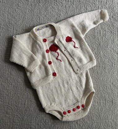 Geneva, Cardigan, Rompers, Bonnet and Hat