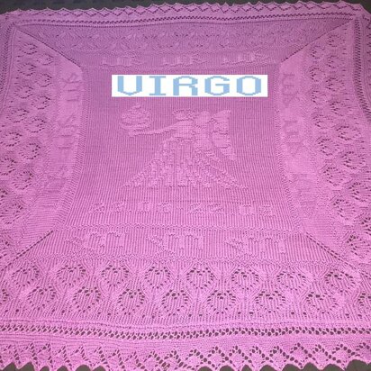 Nr. 7 Zodiac Virgo Baby blanket - knitting pattern