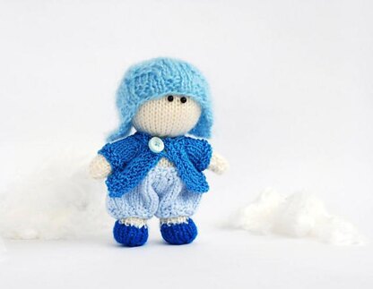 Small Boy Doll in the blue hat