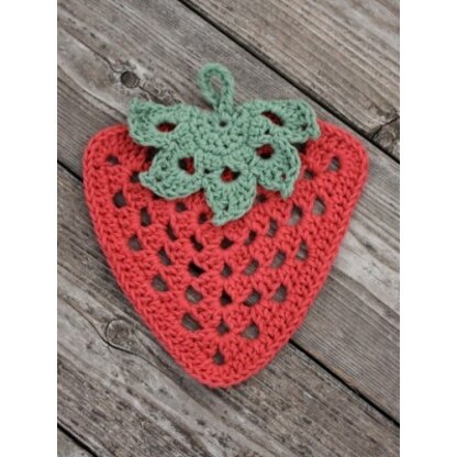 Granny Strawberry Dishcloth in Lily Sugar 'n Cream Solids