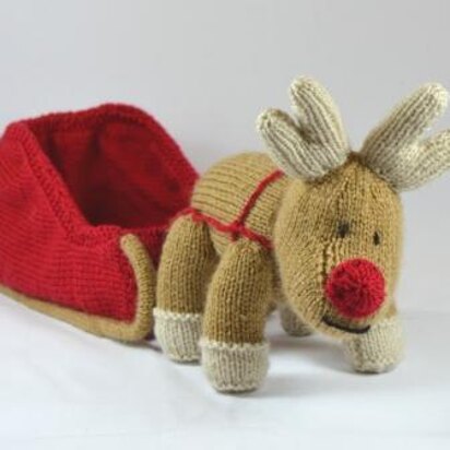 Reindeer And Sleigh - knitting pattern