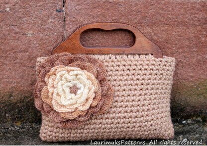 Shades of beige flower bag