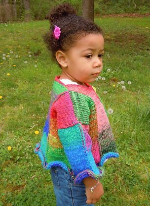 Patches child Strickjacke