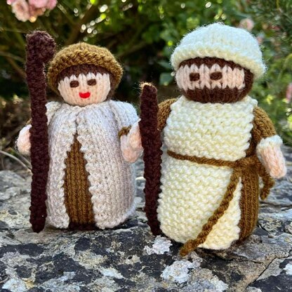 Nativity Shepherd Dolls Knitting Pattern - Toy Knitting Pattern