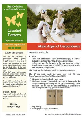 180 Akaki Angel of Despondency doll